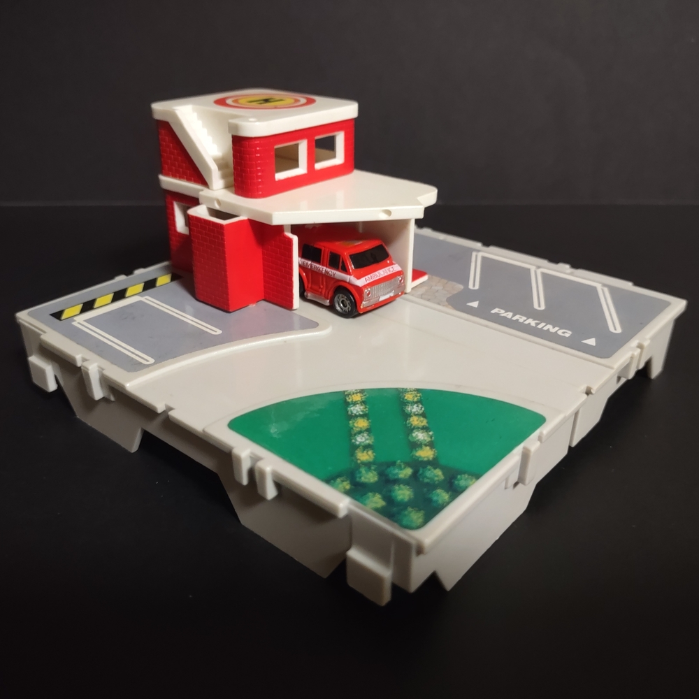 Vintage Micro Machines Travel City Hospital With Ambulance (Incomplete)